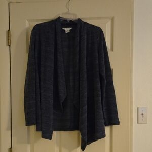 Liz Claiborne Women's Open Front Cardigan - Navy Blue